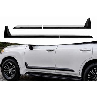 Черные молдинги на двери F-Sport белый+черный (4 шт, ABS)