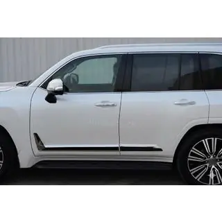 Черные молдинги на двери F-Sport белый+черный (4 шт, ABS) фото 3