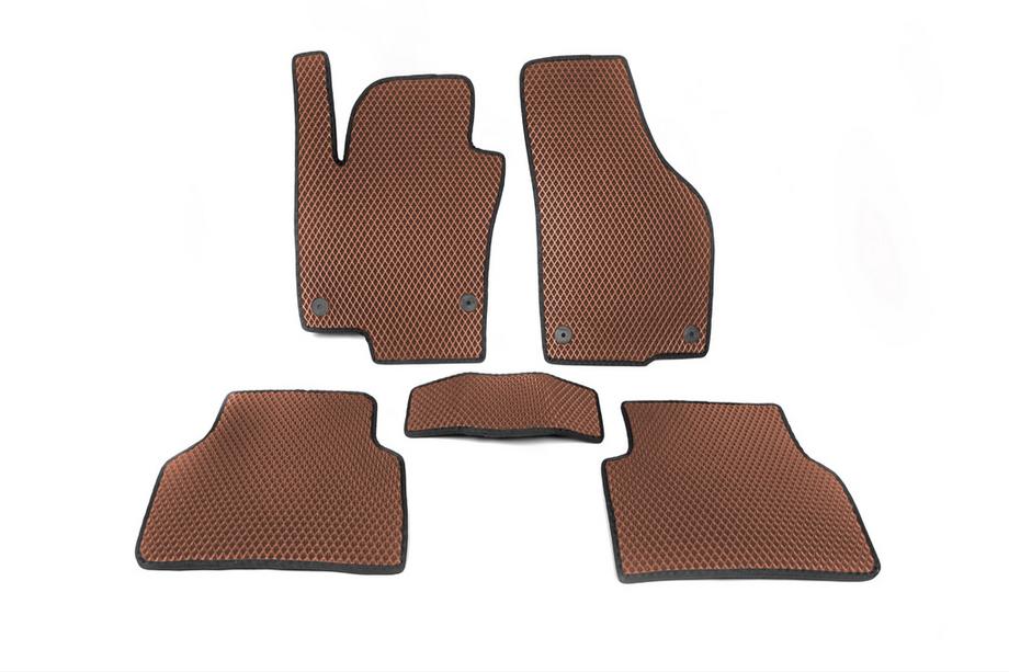 Volkswagen Tiguan 2007-2016 гг. Коврики EVA (Коричневые) Image