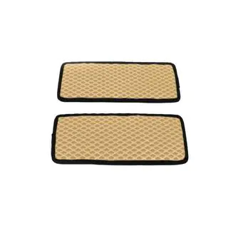 Полиуретановые коврики на пороги (2 шт, EVA, Бежевые) Citroen Jumper 2007-2025 гг. фото 1