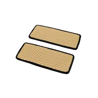 Полиуретановые коврики на пороги (2 шт, EVA, Бежевые) Citroen Jumper 2007-2025 гг. фото 2