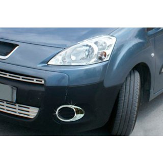 Окантовки противотуманных фар 2008-2014 (2 шт, пластик) Peugeot Partner Tepee 2008-2018 гг. фото 3