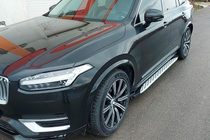 Volvo XC90 2015- гг. Боковые Подножки Shining (2 шт., Алюминий) фото 13