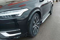 Volvo XC90 2015- гг. Боковые Подножки Shining (2 шт., Алюминий) фото 15