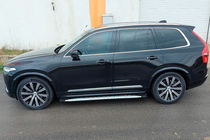 Volvo XC90 2015- гг. Боковые Подножки Shining (2 шт., Алюминий) фото 8
