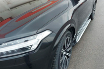 Volvo XC90 2015- гг. Боковые Подножки Shining (2 шт., Алюминий) фото 10