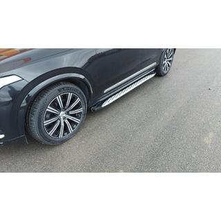 Боковые Подножки Shining (2 шт., Алюминий) Volvo XC90 2015- гг. фото 2