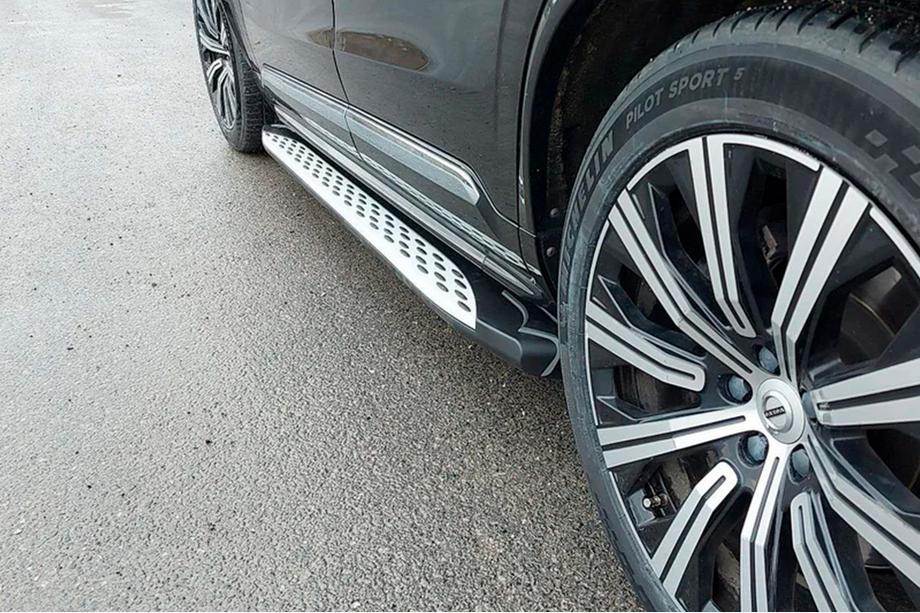 Volvo XC90 2015- гг. Боковые Подножки Shining (2 шт., Алюминий) Image