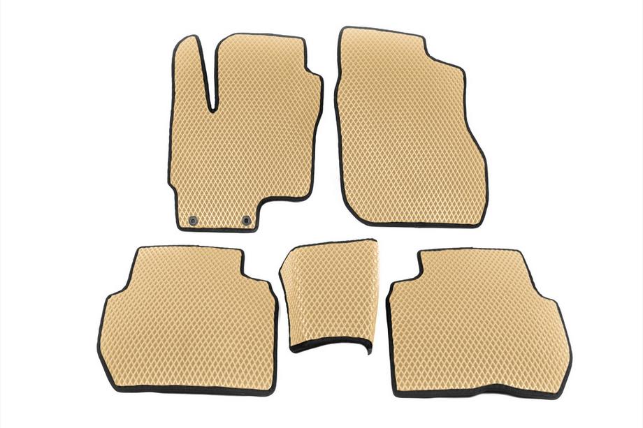 Mitsubishi Outlander 2012-2021 гг. Коврики EVA P-HEV (Бежевые) Image