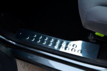 Peugeot Partner Tepee 2008-2018 гг. Накладки на внутренние пороги OmsaLine нержавейка 4 шт, OmsaLine - Итальянская Нержавейка фото 4