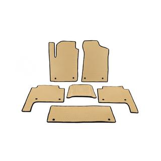 Коврики EVA 3 ряда Бежевые Nissan Patrol Y62 2010-2024 гг. фото 1