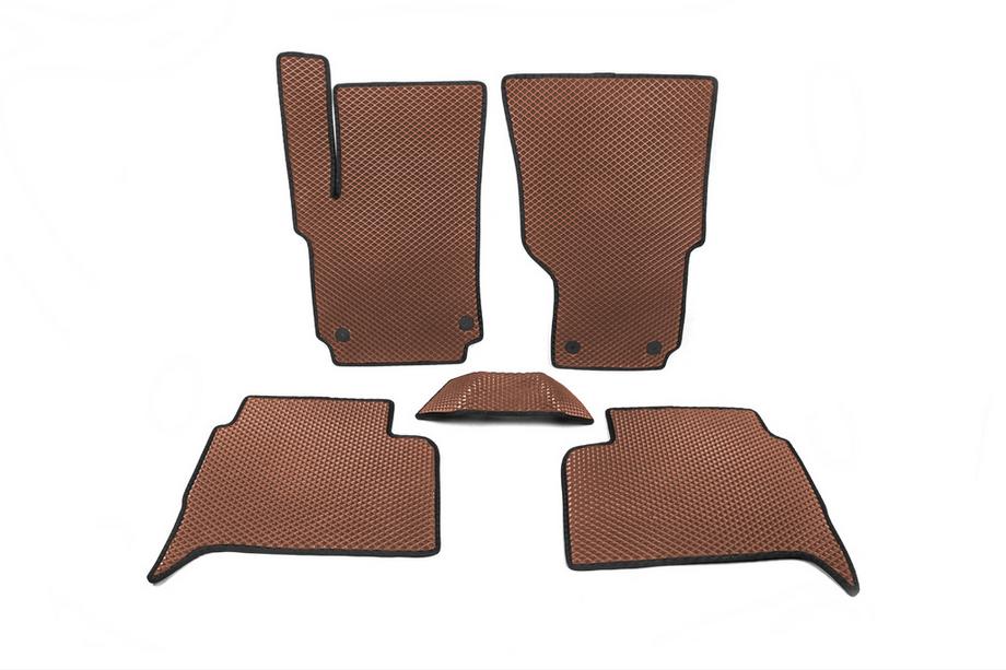 Volkswagen Amarok 2010-2022 гг. Коврики EVA (Коричневые) Image