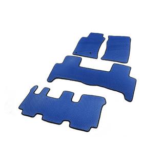 Коврики EVA (3 ряда, Синие) Toyota Land Cruiser Prado 120 2002-2009 гг. фото 2