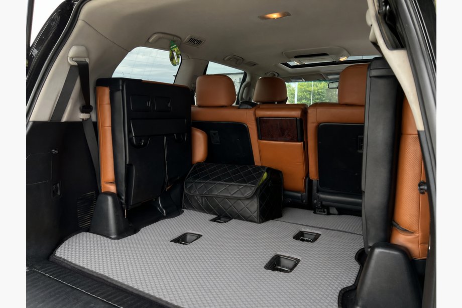 Lexus LX570/450d 2008-2022 гг. Коврик багажника 2 шт (EVA, 7 мест, Серый) Image