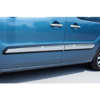 Дверные Молдинги Нержавеющая Сталь (4 шт) Peugeot Partner Tepee 2008-2018 гг. фото 1