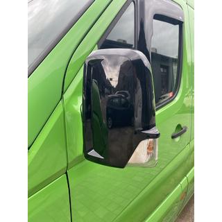 Накладки на Зеркала BlackEdition (2 шт., пластик) Volkswagen Crafter 2006-2016 гг. фото 1