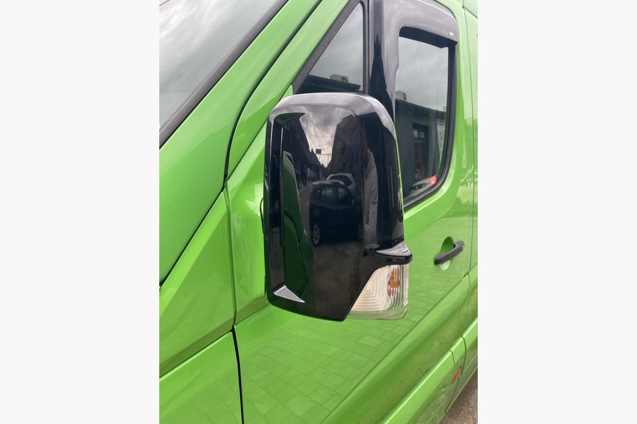 Volkswagen Crafter 2006-2016 гг. Накладки на Зеркала BlackEdition (2 шт., пластик) Image