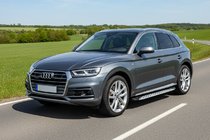 Audi Q5 2017-2025 гг. Боковые Подножки Shining V1 (2 шт., Алюминий) фото 1