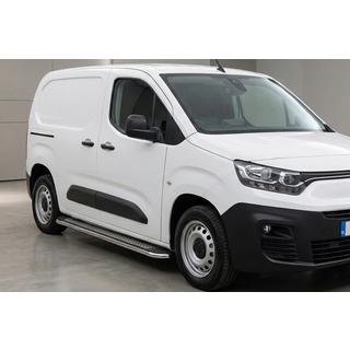Боковые Подножки Maydos V2 (2 шт., Алюминий и Нержавейка) Fiat Doblo III 2023- гг. фото 1