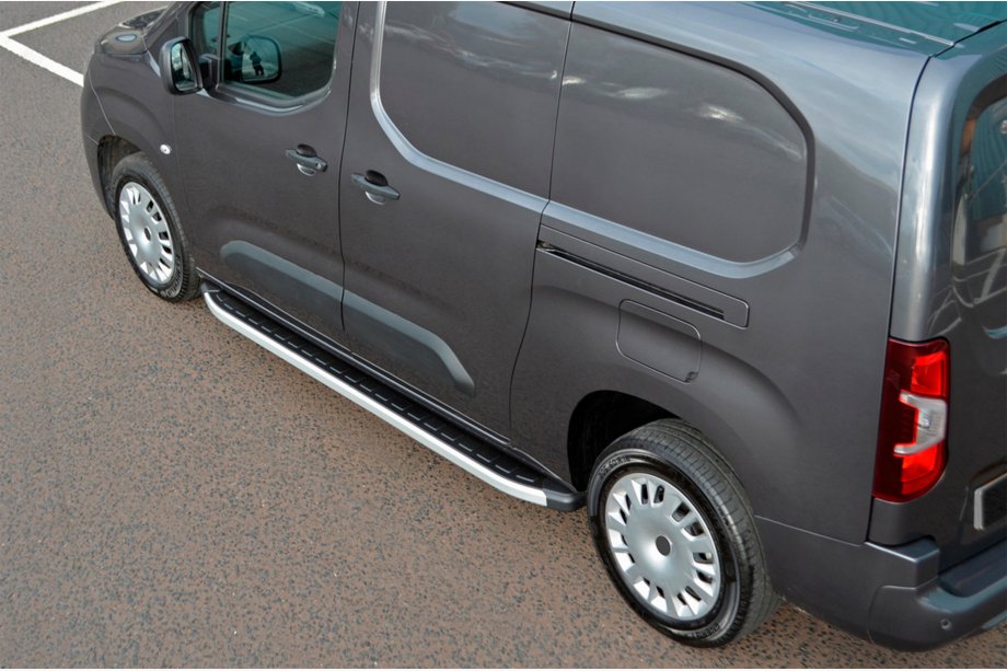 Fiat Doblo III 2023- гг. Боковые Подножки Fullmond (2 шт., Алюминий) Длинная База Фото 6