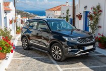 Chery Tiggo 7 2020- гг. Боковые пороги New Vision Black (2 шт., алюминий) фото 1