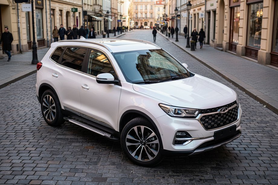 Chery Tiggo 7 2020- гг. Боковые пороги Allmond Grey (2 шт., алюминий) Image