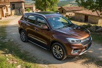Chery Tiggo 8 2017- гг. Боковые Подножки Maya V1 (2 шт., Алюминий) фото 1