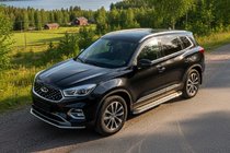 Chery Tiggo 8 2017- гг. Боковые Подножки Maydos V2 (2 шт., Алюминий) фото 1
