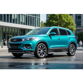 Боковые Подножки Tayga V2 (2 шт., Алюминий) Chery Tiggo 8 2017- гг. фото 1