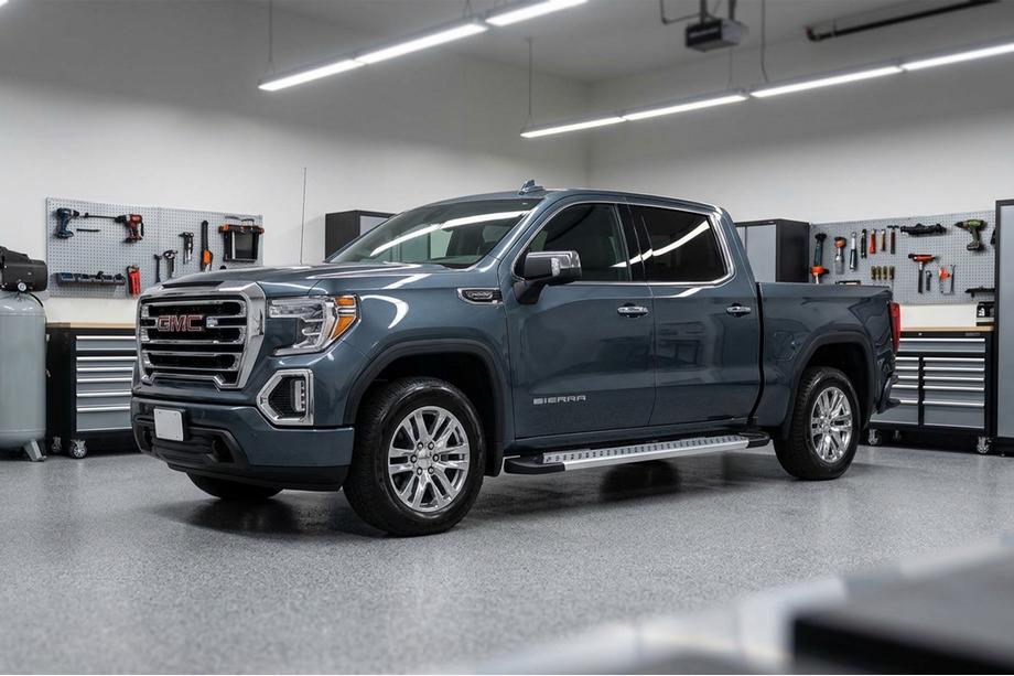 GMS Sierra 2019- гг. Боковые Подножки New Vision Grey (2 шт., Алюминий) Image