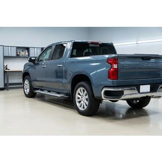 Боковые пороги Allmond Grey (2 шт., алюминий) Chevrolet Silverado 2019- гг. фото 2