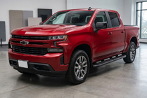 Chevrolet Silverado 2019- гг. Боковые пороги Bosphorus Black (2 шт., алюминий) фото 1