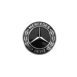 Заглушка вместо эмблемы на капот Mercedes (черная, 57мм) фото 2