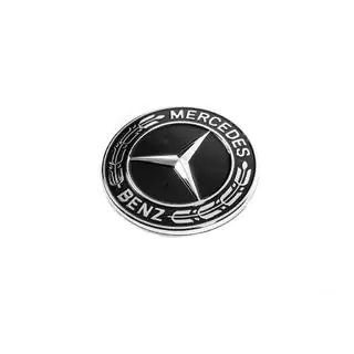 Заглушка вместо эмблемы на капот Mercedes (черная, 57мм) фото 1