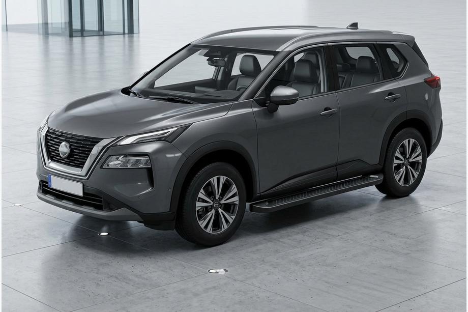 Nissan X-trail T33/Rogue 2022- гг. Боковые Подножки Allmond Black (2 шт., Алюминий) Фото 1