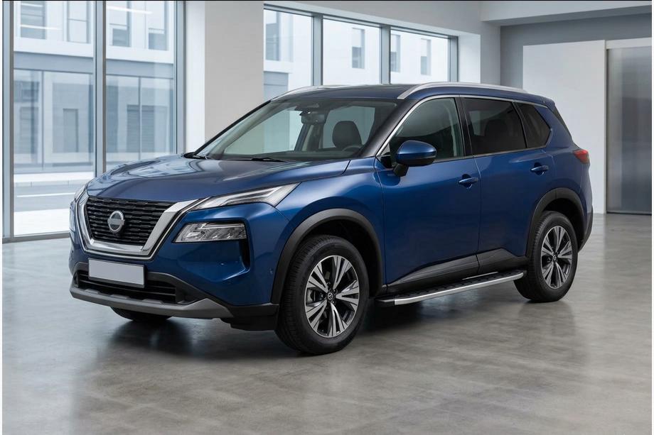 Nissan X-trail T33/Rogue 2022- гг. Боковые Подножки Fullmond (2 шт., Алюминий) Фото 1