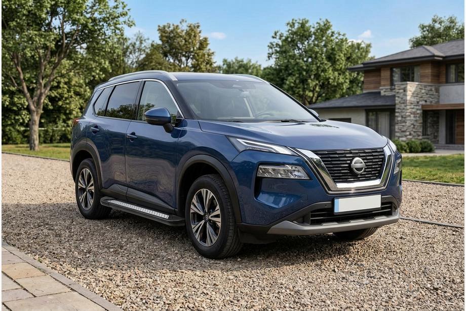 Nissan X-trail T33/Rogue 2022- гг. Боковые Подножки Vision New Black (2 шт., Алюминий) Фото 1