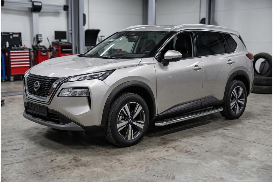 Nissan X-trail T33/Rogue 2022- гг. Боковые Подножки Maydos V1 (2 шт., Алюминий) Фото 1