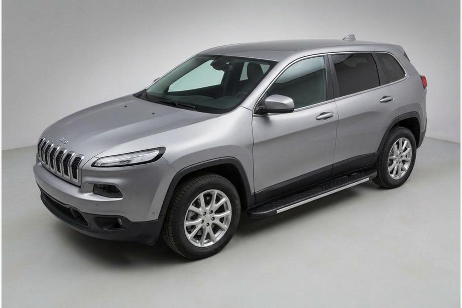 Jeep Cherokee KL 2013- гг. Боковые Подножки Bosphore Grey (2 шт., Алюминий) Фото 1