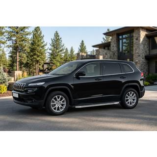 Боковые Подножки BlackLine (2 шт., Алюминий) Jeep Cherokee KL 2013- гг. фото 1