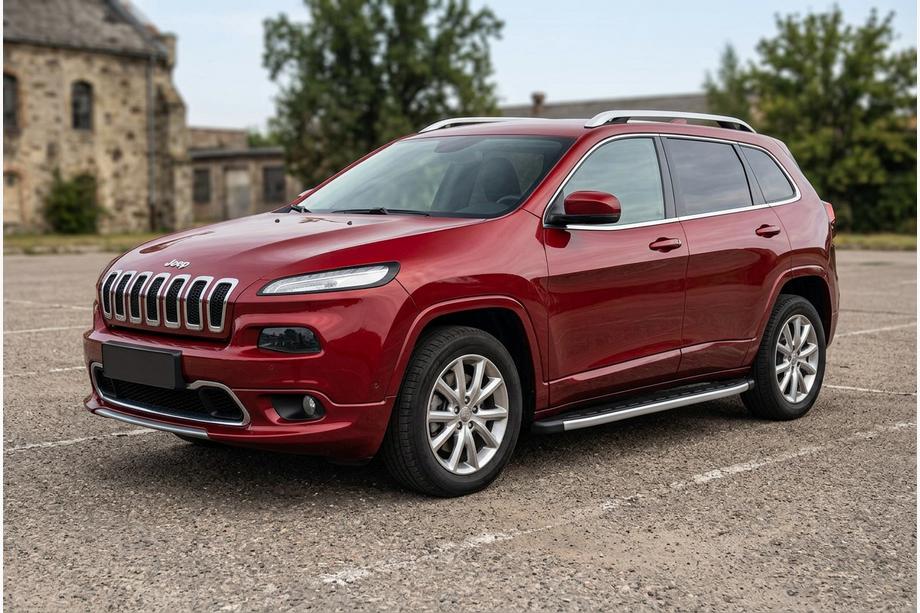 Jeep Cherokee KL 2013- гг. Боковые Подножки Fullmond (2 шт., Алюминий) Фото 1
