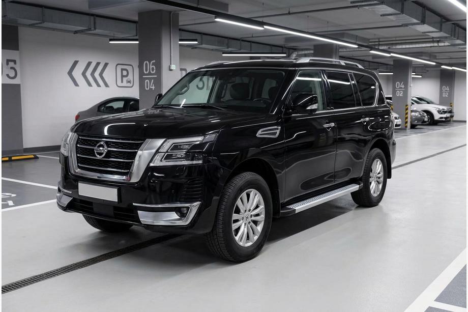 Nissan Armada 2016-2024 гг. Боковые Подножки Maya V2 (2 шт., Алюминий) Image
