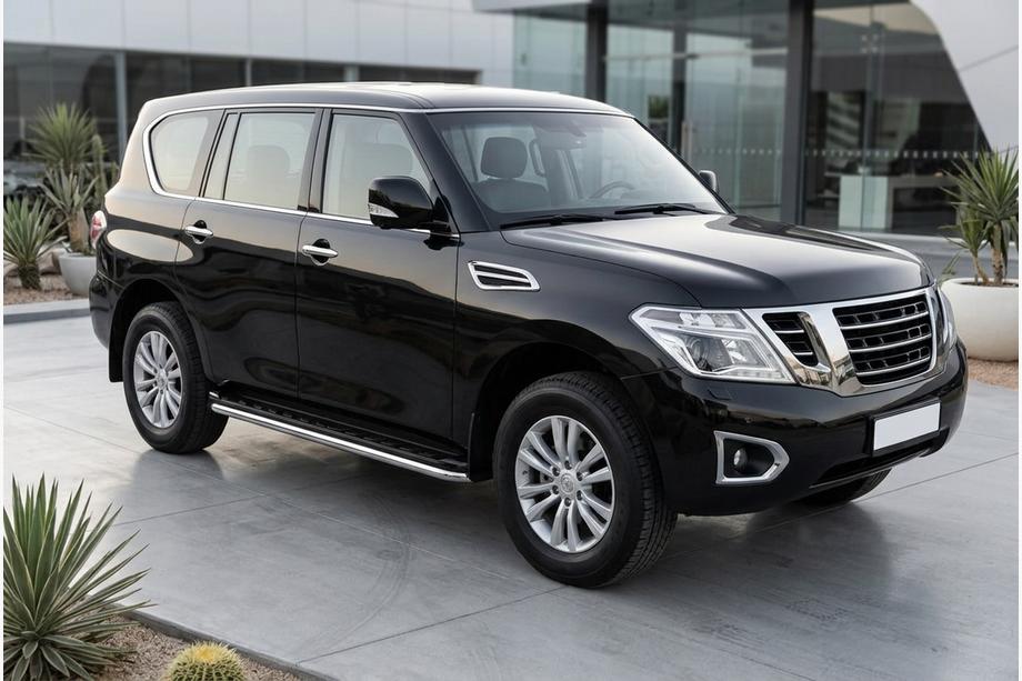 Nissan Armada 2016-2024 гг. Боковые Подножки Maydos V1 (2 шт., Алюминий) Image