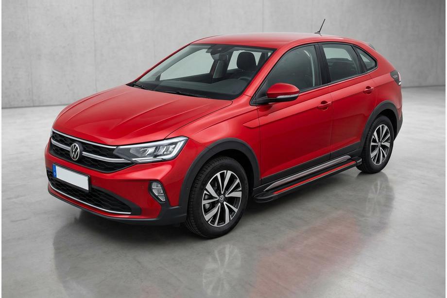 Volkswagen Taigo 2020- гг. Боковые Подножки Maya Red (2 шт., Алюминий) Image