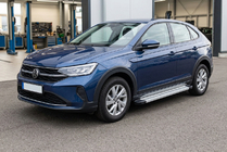 Volkswagen Taigo 2020- гг. Боковые Подножки Maya V2 (2 шт., Алюминий) фото 1