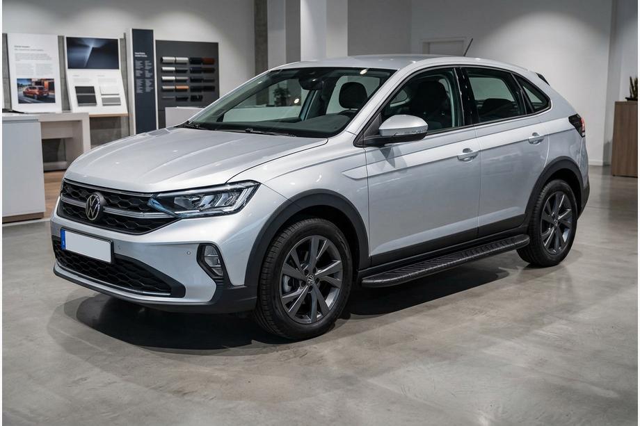 Volkswagen Taigo 2020- гг. Боковые Подножки Bosphore Black (2 шт., Алюминий) Image