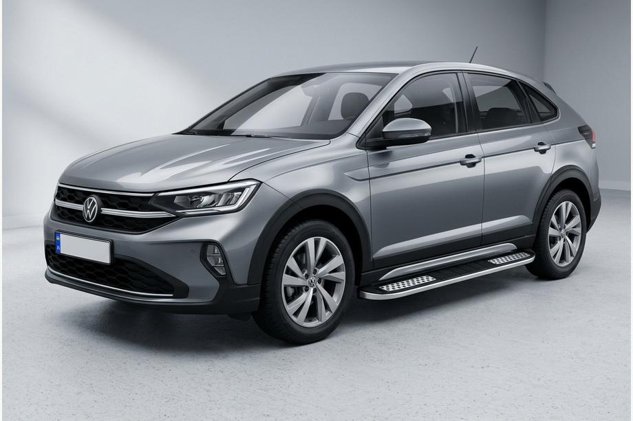 Volkswagen Taigo 2020- гг. Боковые Подножки Tayga V2 (2 шт., Алюминий) Фото 1