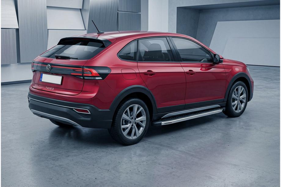 Volkswagen Taigo 2020- гг. Боковые Подножки BlackLine (2 шт., Алюминий) Image