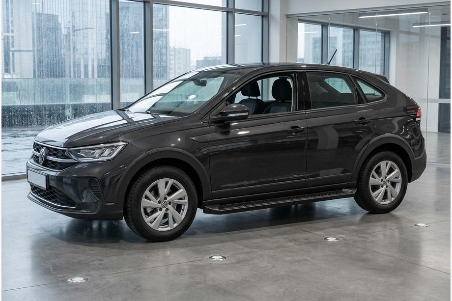 Volkswagen Taigo 2020- гг. Боковые Подножки Allmond Black (2 шт., Алюминий) Фото 1