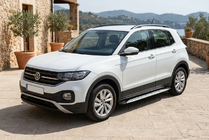 Volkswagen T-Cross 2019- гг. Боковые Подножки Shining V1 (2 шт., Алюминий) фото 1